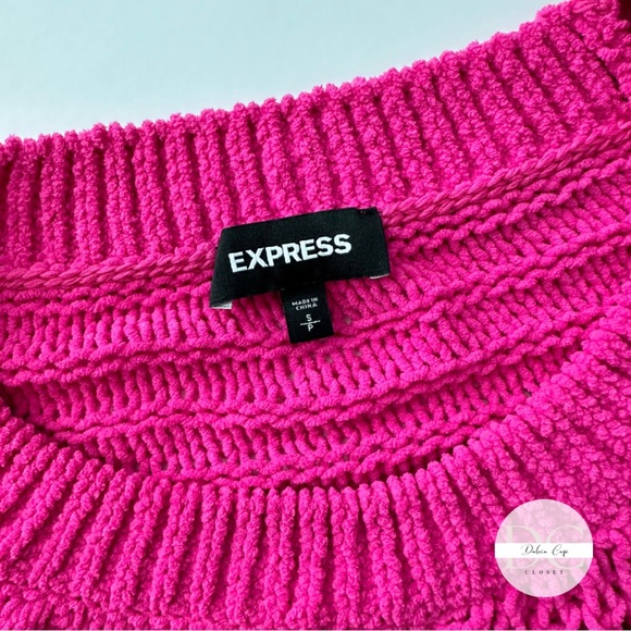 EXPRESS Pink Knit Sweater Size Small - Picture 8 of 9